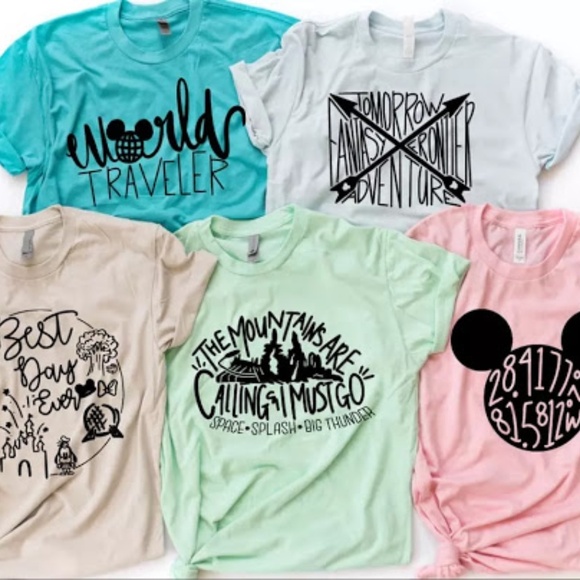 5 FOR $45 DISNEY WOMENS GRAPHIC TEE MYSTERY BOX - Picture 2 of 4